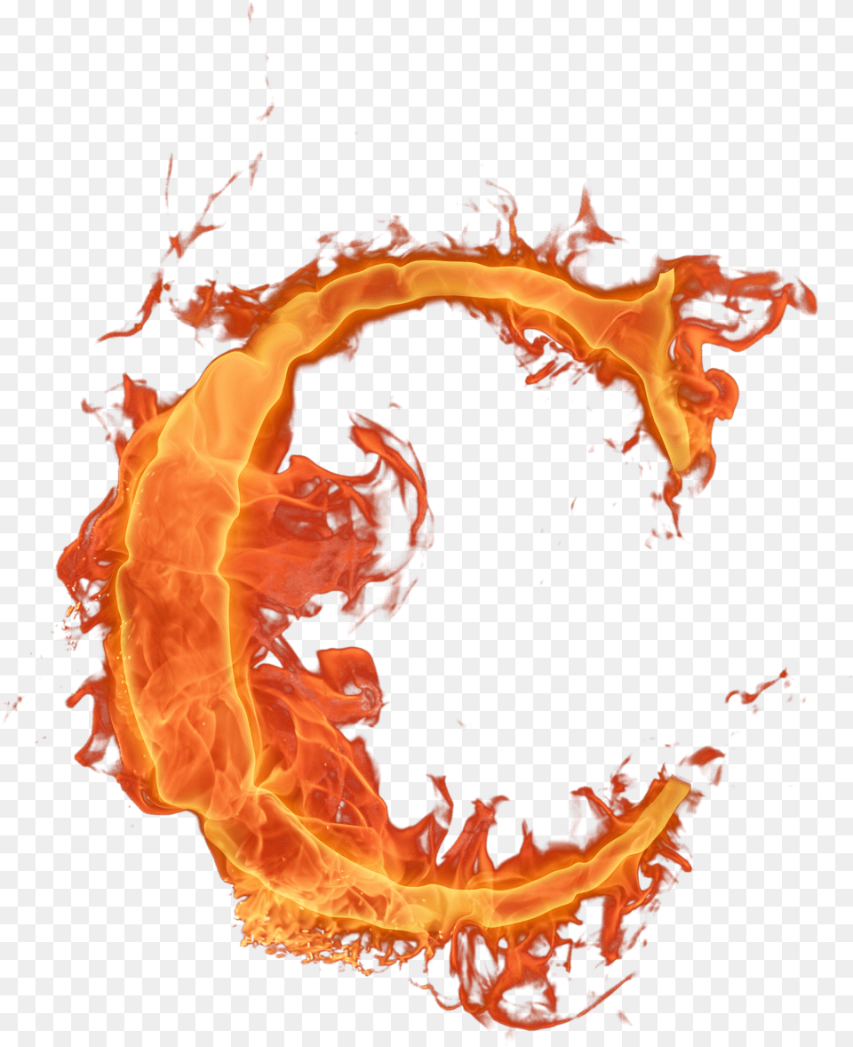 Border Fire Letter C, Flame, Pattern, Person Free Png Download