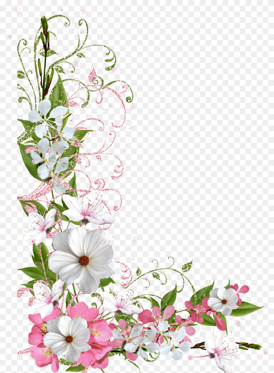 Border Flower Frame, Art, Pattern, Graphics, Plant Png Image