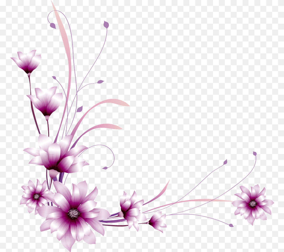Border Flowers Hd, Art, Floral Design, Flower, Graphics Png Image