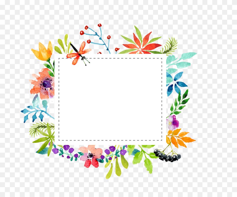 Border Frame Header Square Colorful Colourful Summer, Art, Floral Design, Graphics, Pattern Free Png