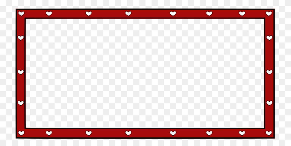 Border Hearts 4x2 Clipart, Home Decor, White Board Free Transparent Png