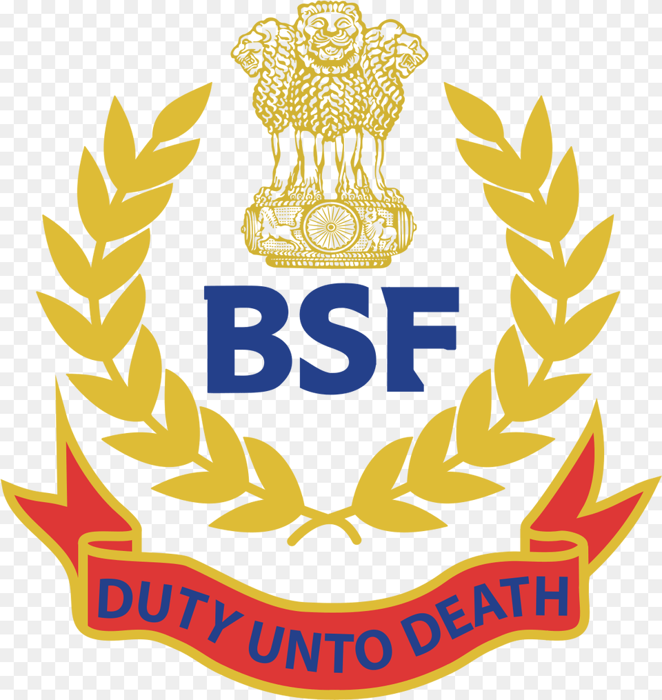 Border Security Force Logo, Badge, Emblem, Symbol, Animal Png Image