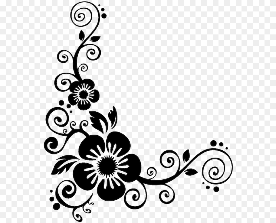 Border Vector Line Border Flower Design, Art, Floral Design, Graphics, Pattern Free Transparent Png