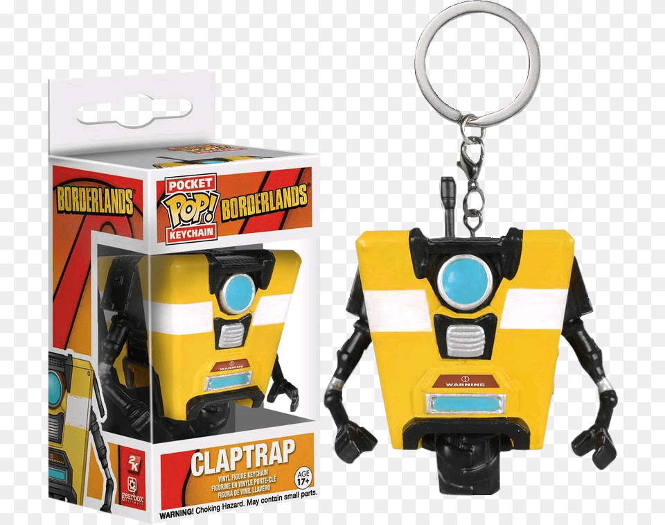 Borderlands 2 Claptrap Keychain, Robot, Toy Free Png