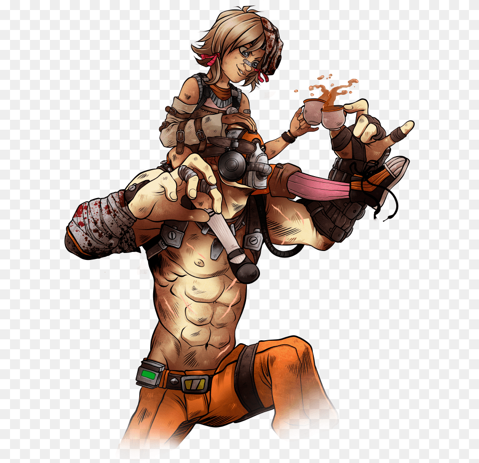 Borderlands 2 Krieg Fanart, Book, Comics, Publication, Adult Free Png