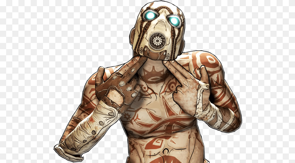 Borderlands 2 Psycho Bandit, Adult, Male, Man, Person Free Png