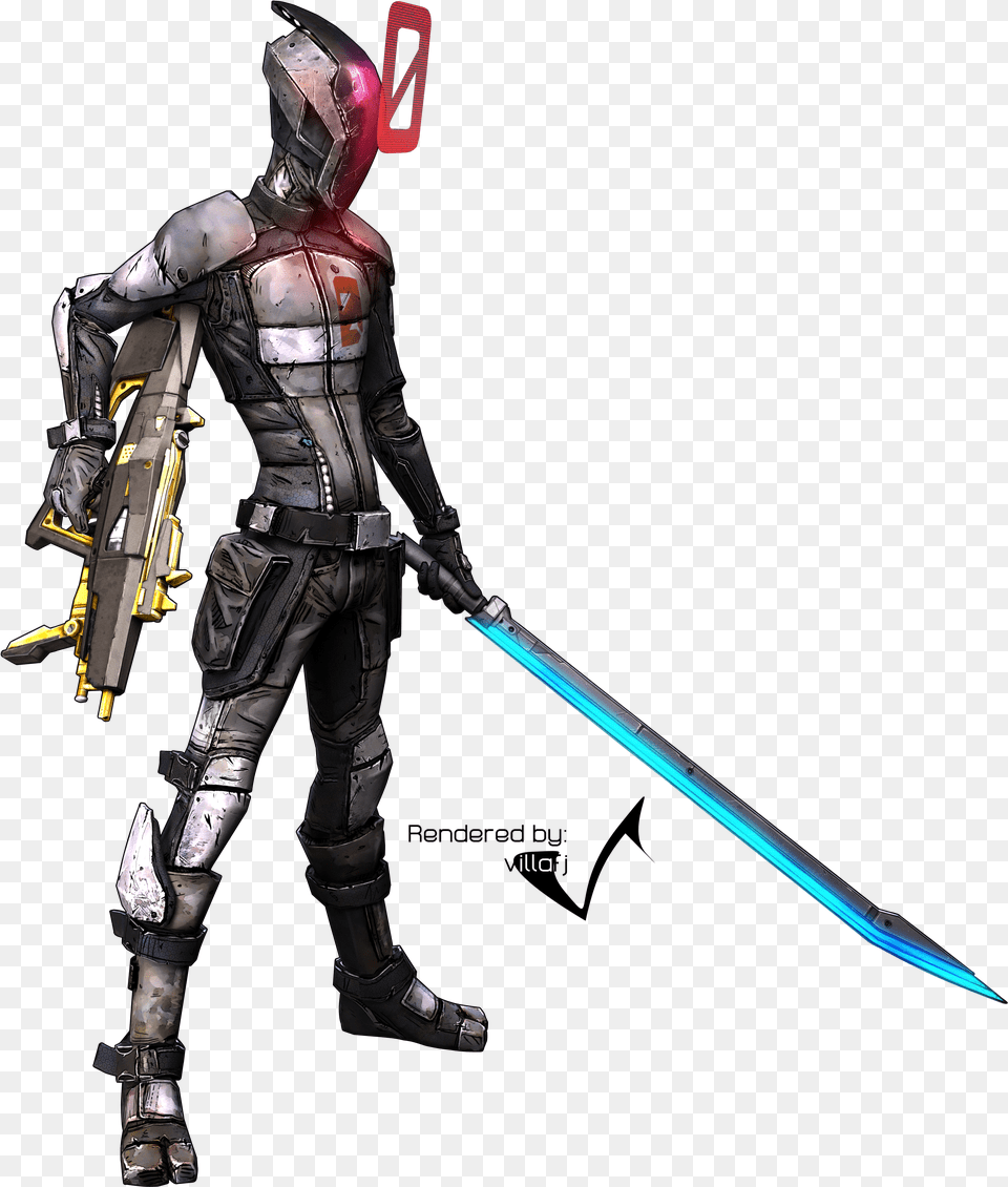 Borderlands 2 Zero Render By Villafj D4ra12a Borderlands 2 Cast Zero, Sword, Weapon, Adult, Male Free Png