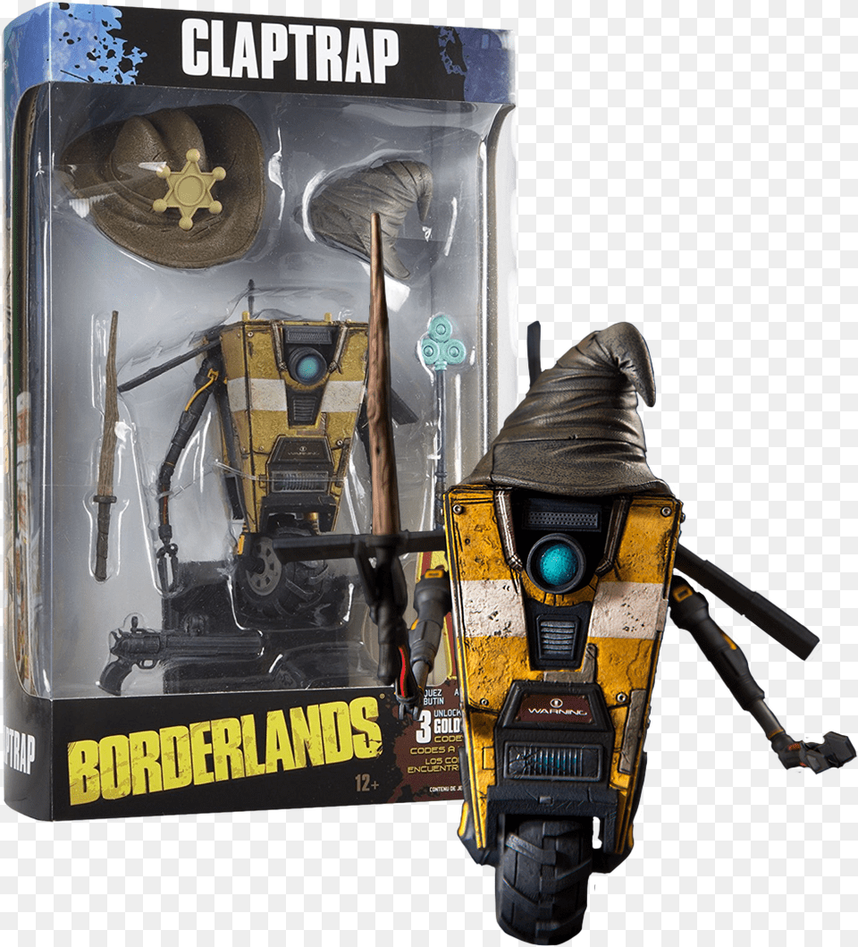 Borderlands Claptrap Deluxe Figure, Machine, Wheel, Robot Free Transparent Png