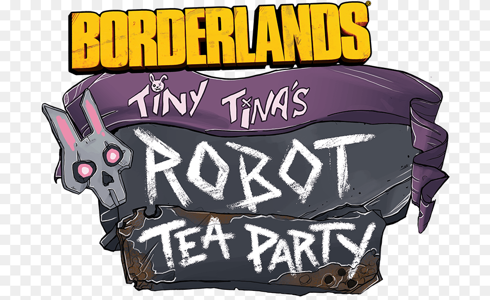 Borderlands Tiny Tinau0027s Robot Tea Party U2013 Tina Games Fiction, Advertisement, Book, Publication Png Image