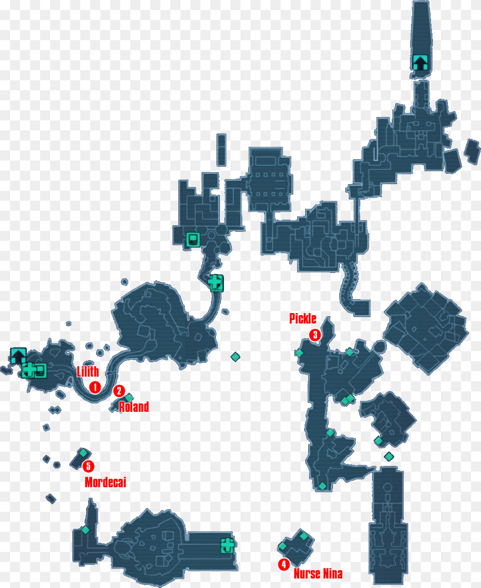 Borderlands Wiki Map, Chart, Plot, Atlas, Diagram Png Image