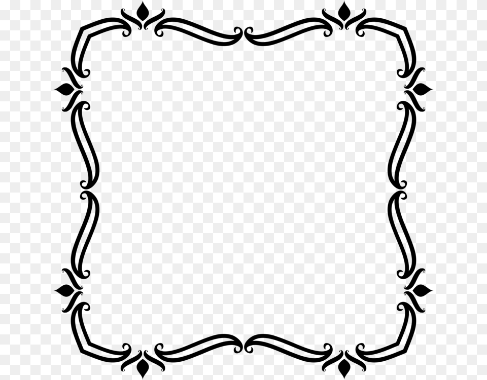 Borders And Frames Art Nouveau Ornament Picture Frames Drawing, Gray Free Transparent Png