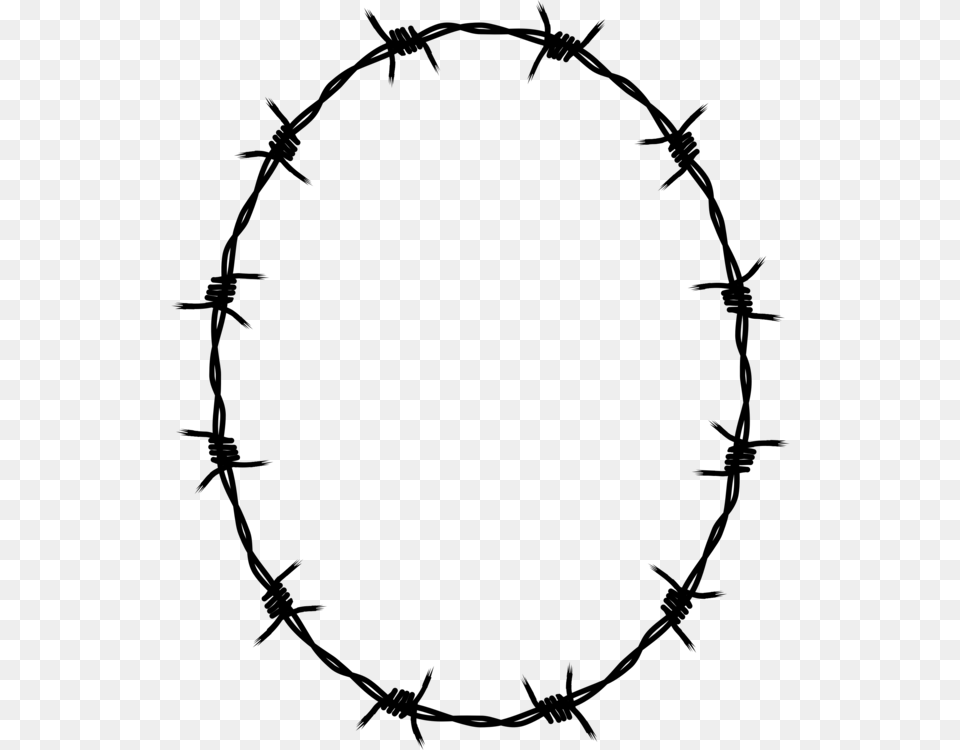 Borders And Frames Barbed Wire Drawing Fence, Gray Png Image