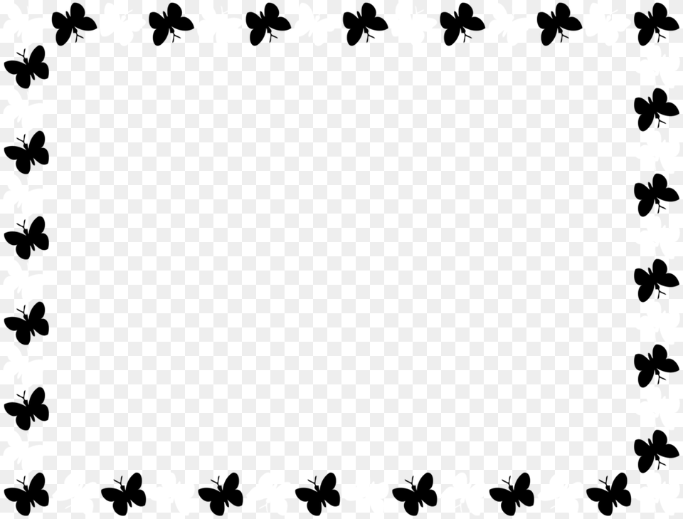 Borders And Frames Butterfly Drawing White Computer Icons, Silhouette, Outdoors Free Png Download