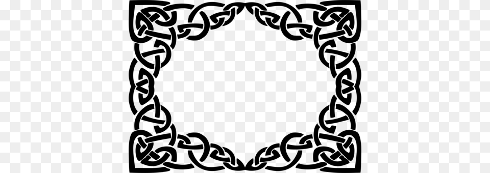 Borders And Frames Celtic Knot Celts Ornament Picture Celtic Knot Frame Vector, Gray Png Image