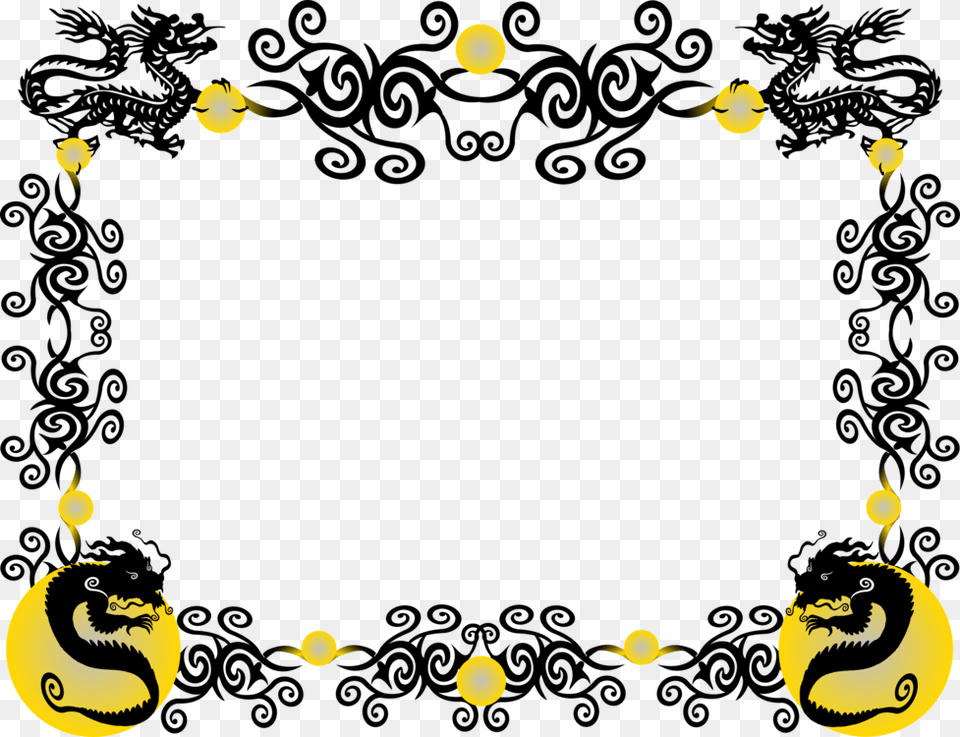 Borders And Frames China Chinese Dragon Chinese Calendar, Logo Free Transparent Png