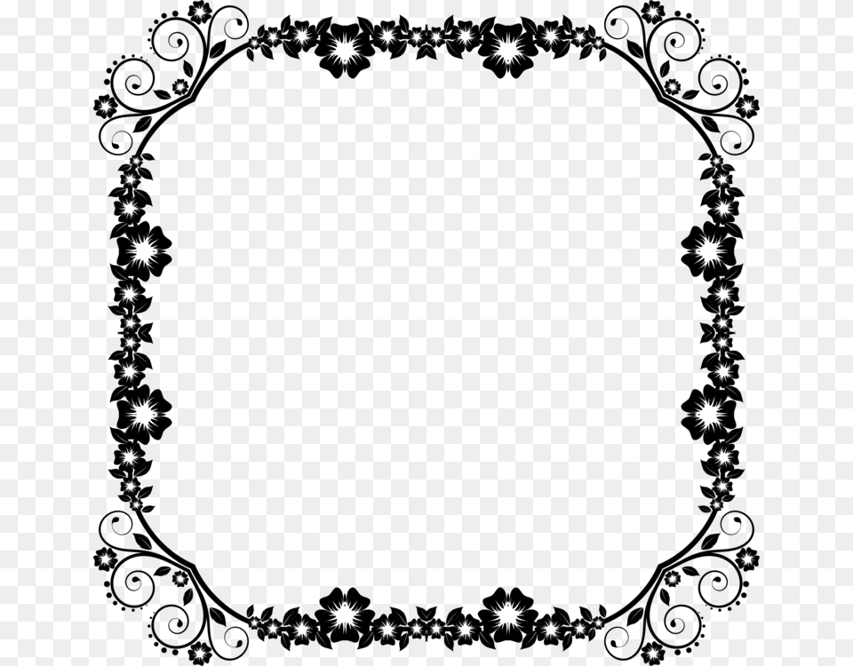 Borders And Frames Decorative Arts Decorative Borders Frame Border Design Black And White, Accessories, Home Decor, Jewelry, Necklace Free Png