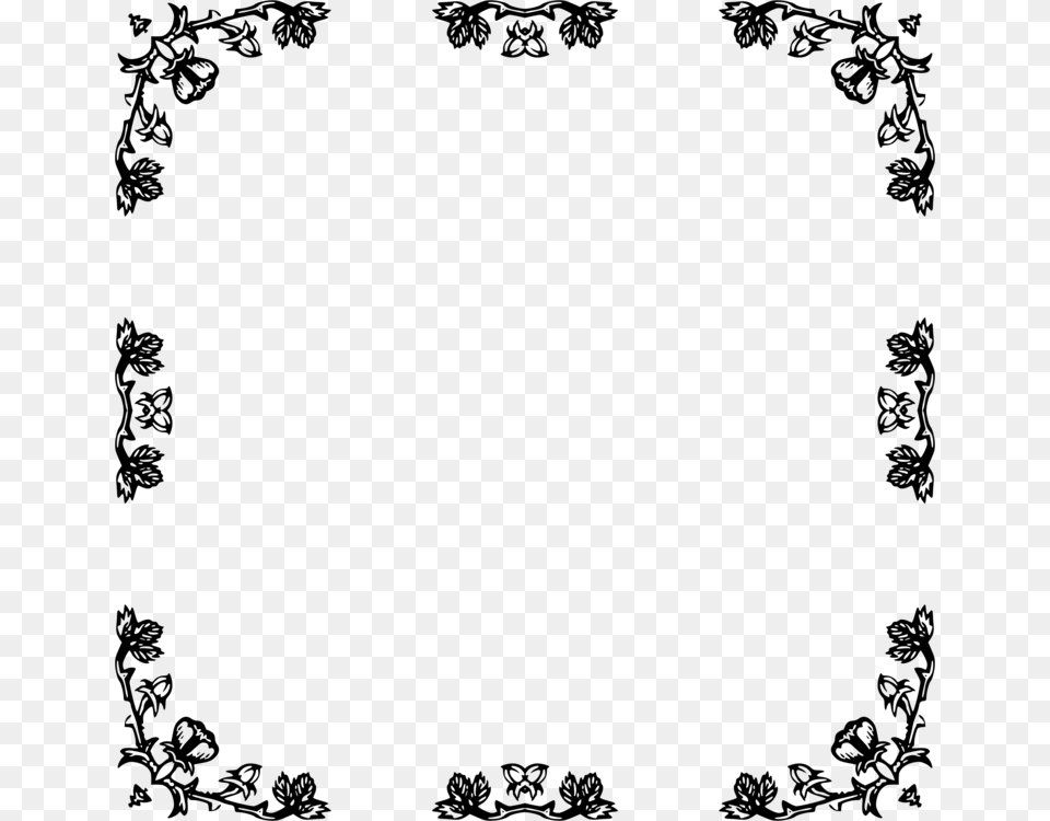 Borders And Frames Flower Rose Illustrator Computer Icons Gray Free Transparent Png