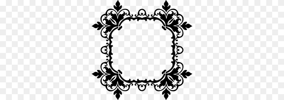 Borders And Frames Picture Frames Damask Computer Icons Free, Gray Png