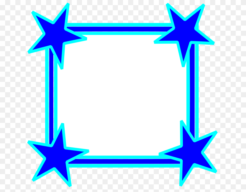 Borders And Frames Picture Frames Star Color Blue, Star Symbol, Symbol, Outdoors Free Png Download