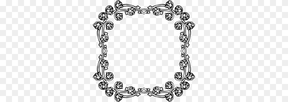Borders And Frames Picture Frames Victorian Era Ornament Computer, Gray Free Png Download