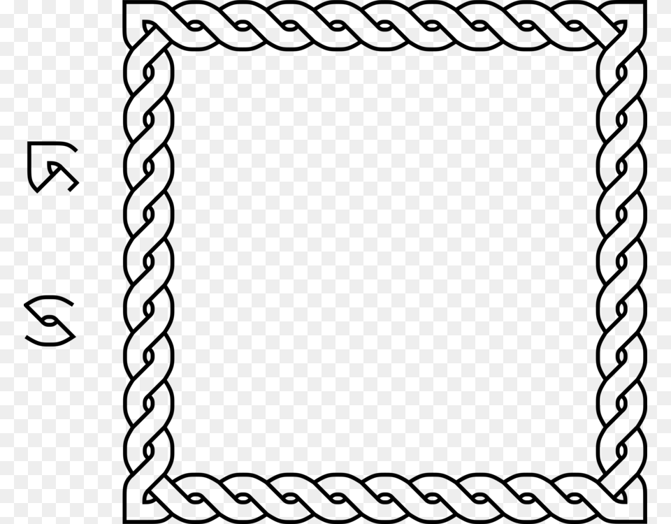Borders And Frames Rope Celtic Knot Lasso, Gray Png