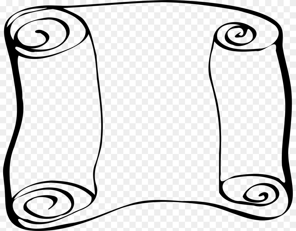 Borders And Frames Scroll Line Art, Gray Png