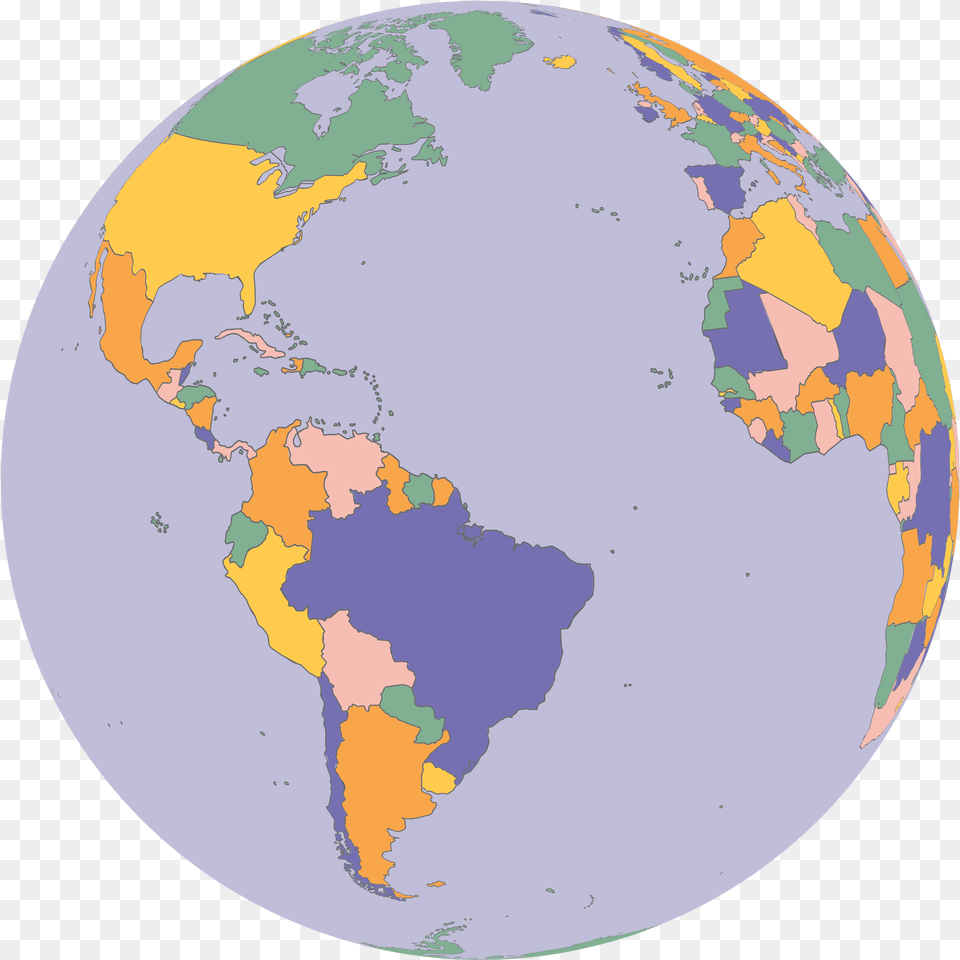 Borders Countries Earth Globe Map Nations Political World Map, Astronomy, Outer Space, Planet, Plate Free Transparent Png