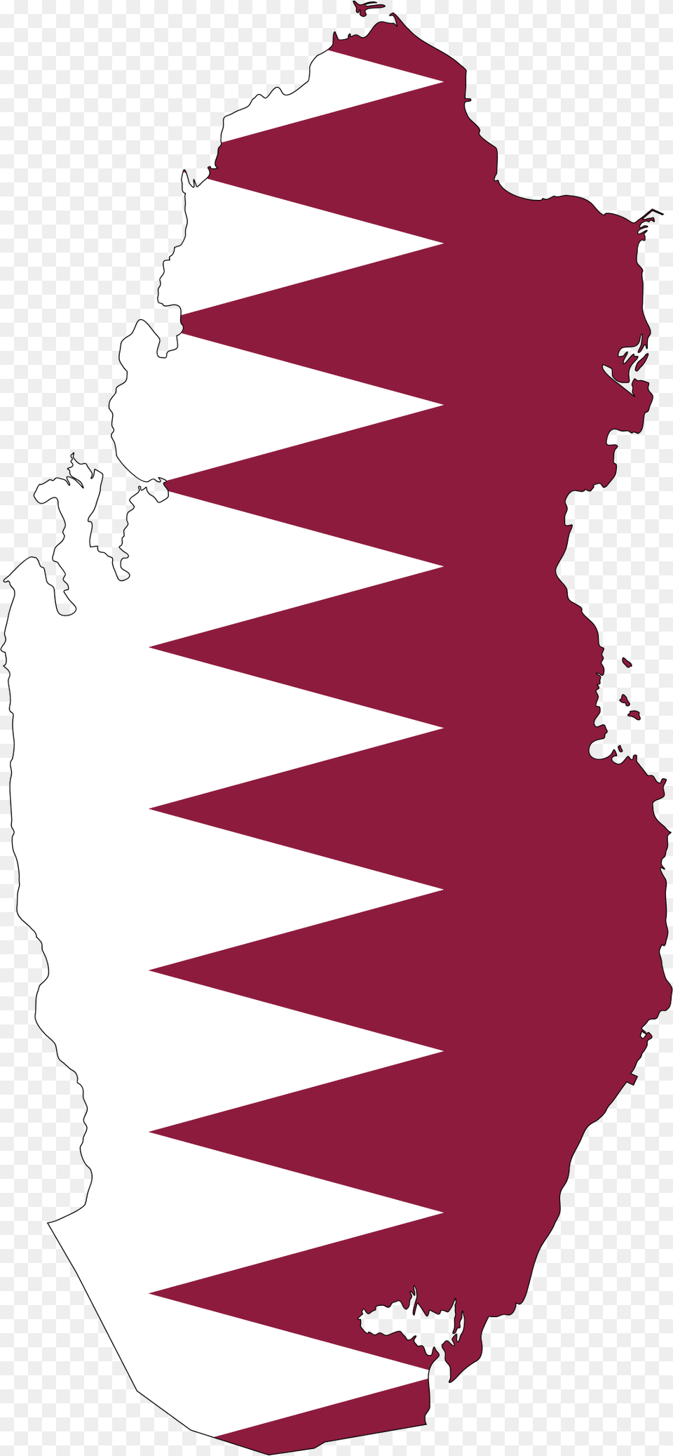 Borders Country Flag Photo Qatar Map Outline With Flag, Art, Graphics, Footwear, Clothing Free Transparent Png