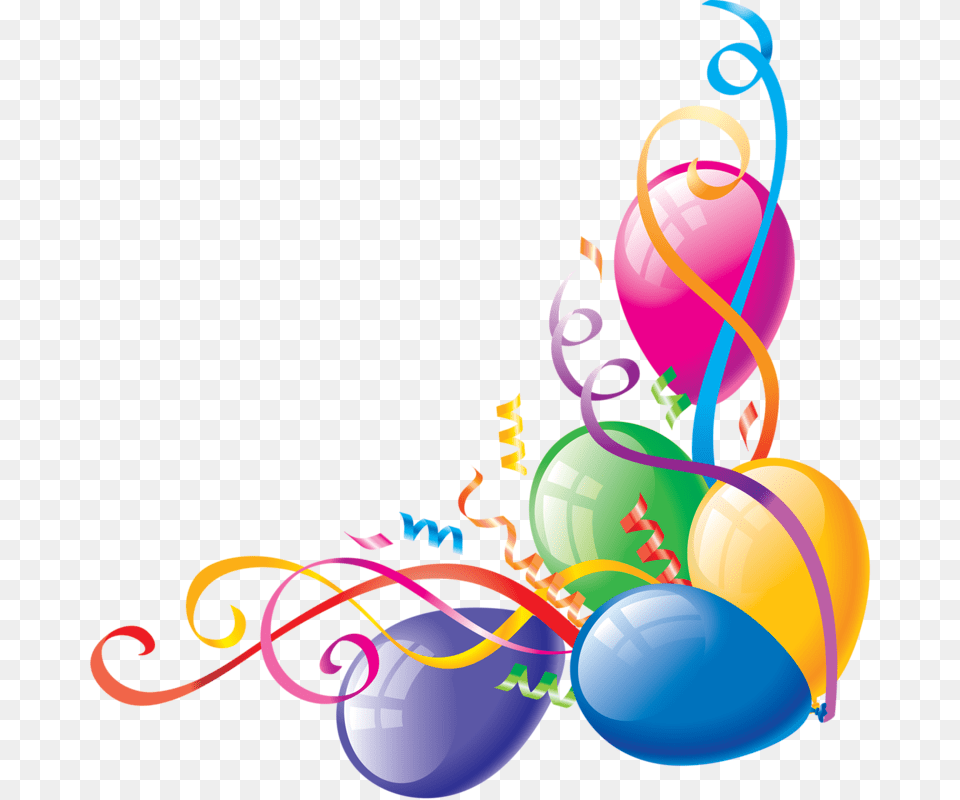 Bordes Birthdays Balloon Corner Border, Art, Graphics, Dynamite, Weapon Free Png Download