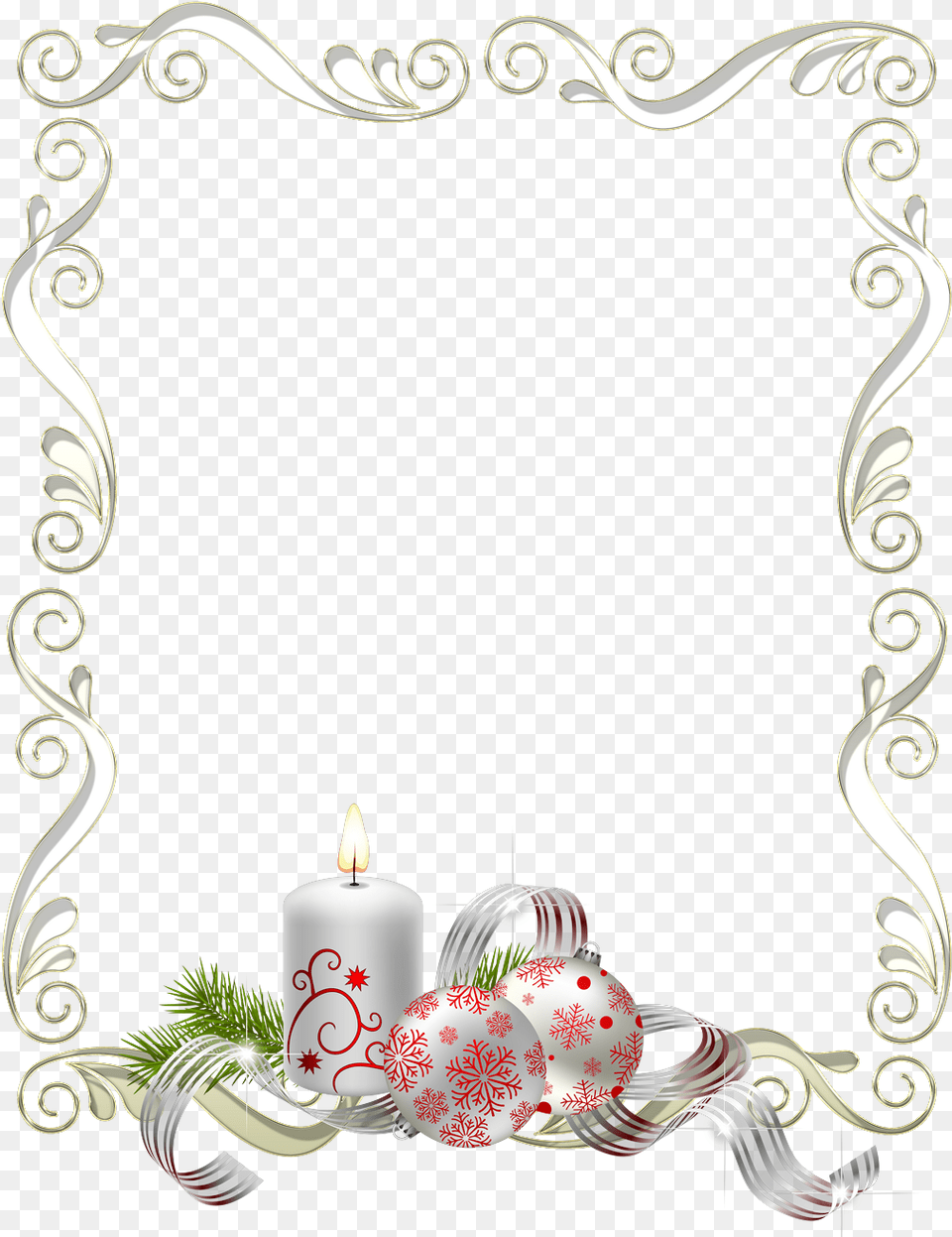 Bordes Para Cartas White Christmas Frame, Candle, Art, Floral Design, Graphics Png