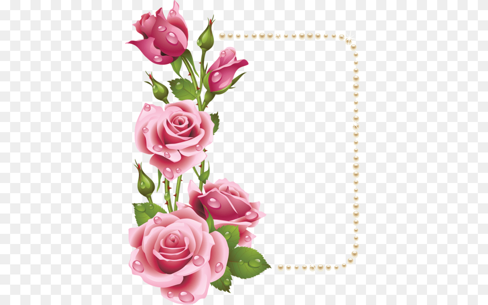 Bordures Roses Pour Poeme Craft Flores, Flower, Plant, Rose, Art Free Png