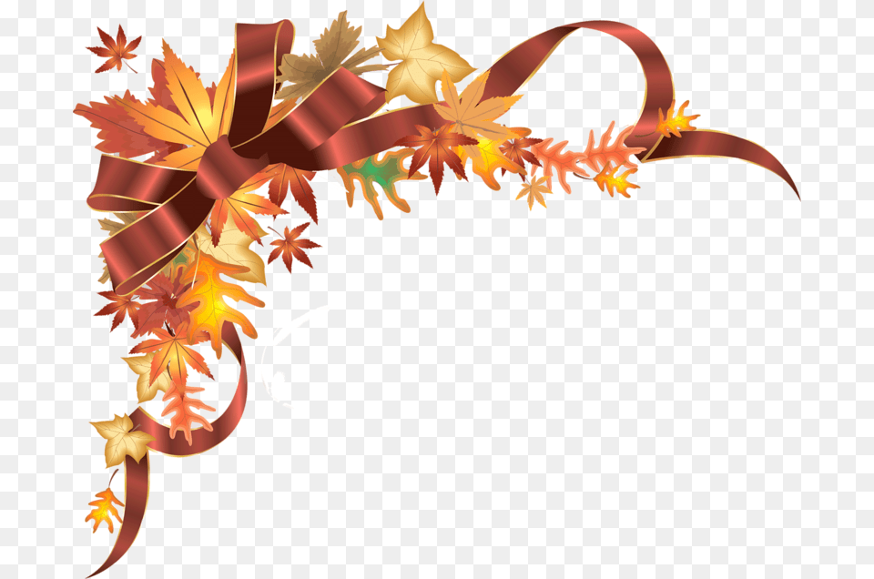 Bordurestubes Coinscorners Thanksgiving Corner Border Clipart, Leaf, Plant, Dragon, Animal Free Png Download