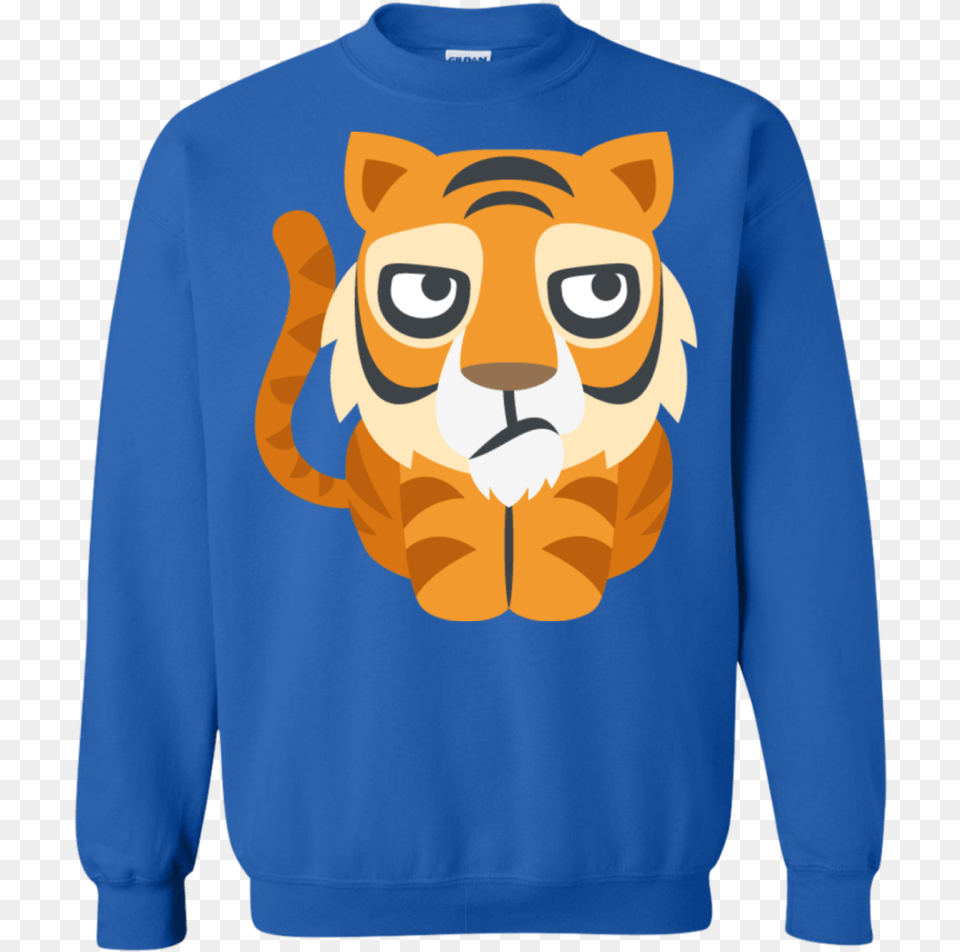 Bored Tiger Emoji Sweatshirt Portable Network Graphics, Clothing, Hoodie, Knitwear, Sweater Png