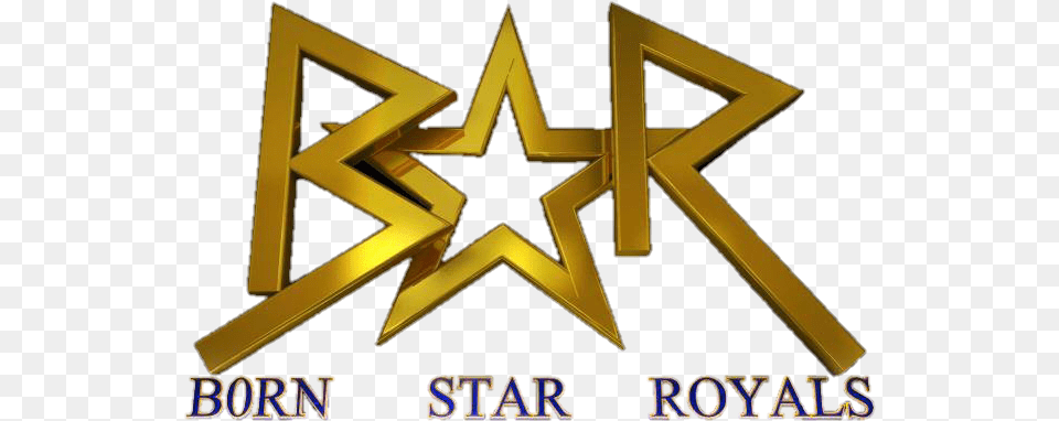 Born Star Royals Logo, Symbol, Star Symbol, Gold Free Png Download
