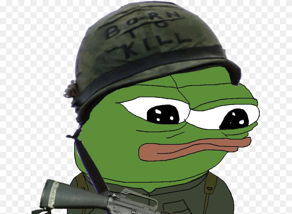 Born To Kill Pepe, Helmet, Baby, Person, Gun Png