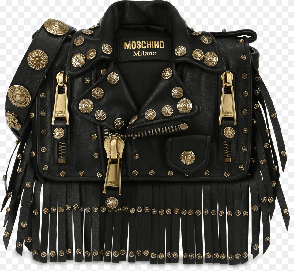 Borsa Moschino Leather Jaket Free Png Download