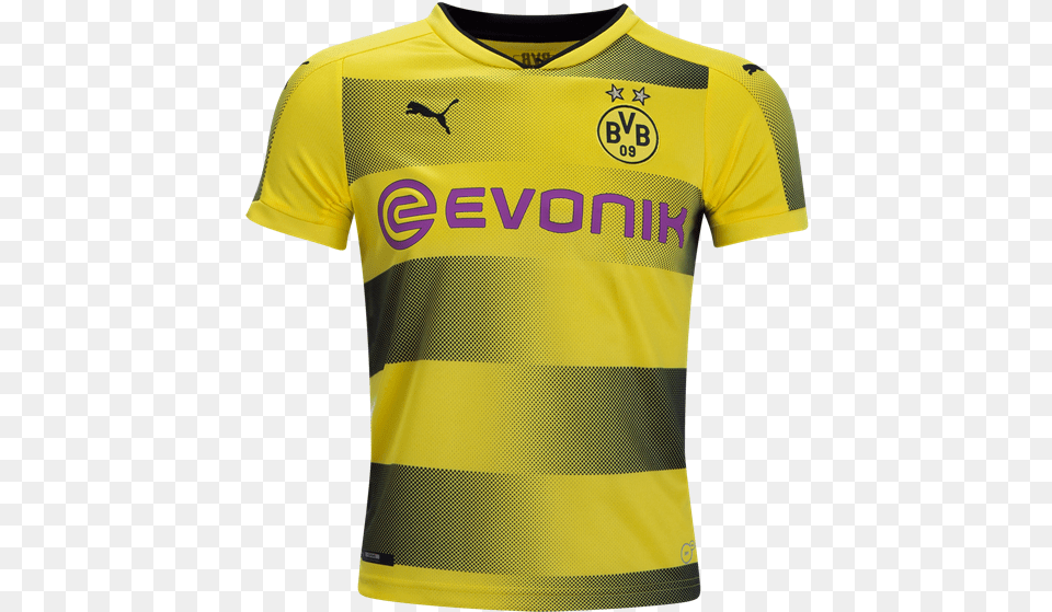Borussia Dortmund 1718 Home Youth Kit Borussia Dortmund Kit 17, Clothing, Shirt, Jersey, T-shirt Free Transparent Png