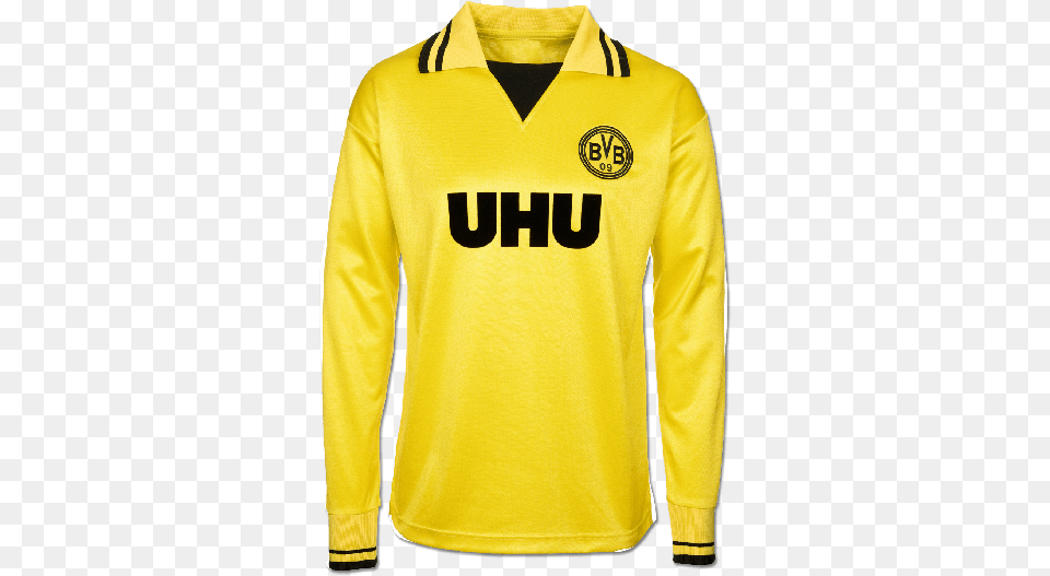 Borussia Dortmund 1980 83 Retro Shirt Borussia Dortmund 1981, Clothing, Sleeve, Long Sleeve, Knitwear Free Png Download