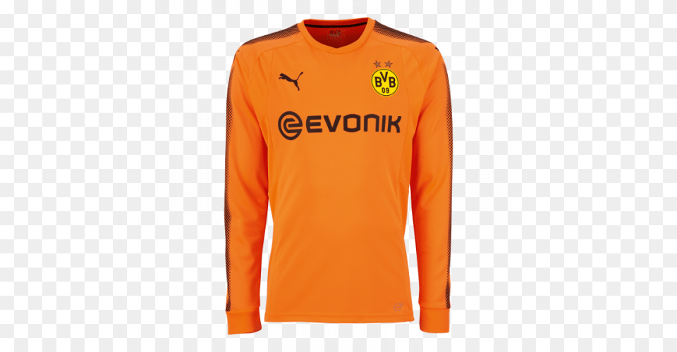 Borussia Dortmund Goalkeeper Orange Ls Football Dortmund Gk Kit 17, Clothing, Long Sleeve, Shirt, Sleeve Png