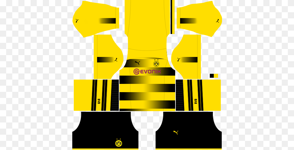 Borussia Dortmund Home Kit Dream League Soccer Kits Dream League Soccer 2018, Animal, Apidae, Bee, Clothing Free Png Download