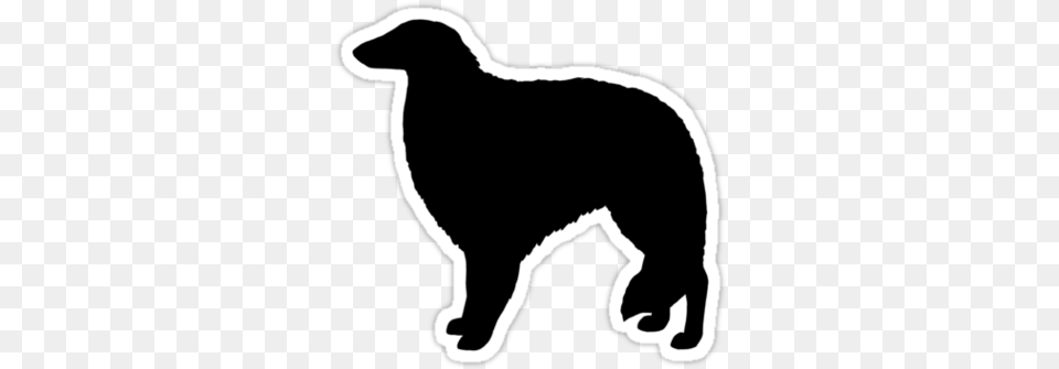 Borzoi Silhouette Waterproof Die Cut Sticker Dog, Stencil, Animal, Kangaroo, Mammal Png Image