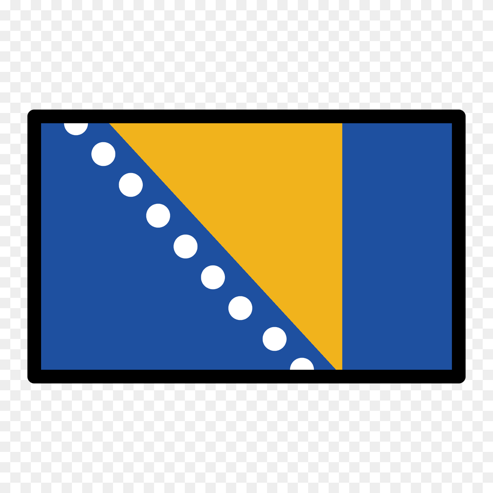 Bosnia Amp Herzegovina Flag Emoji Clipart, Triangle, Electronics, Screen Free Png Download