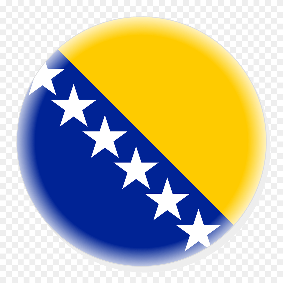 Bosnia And Herzegovina Roundel Clipart, Sphere, Symbol, Logo, Star Symbol Free Png Download