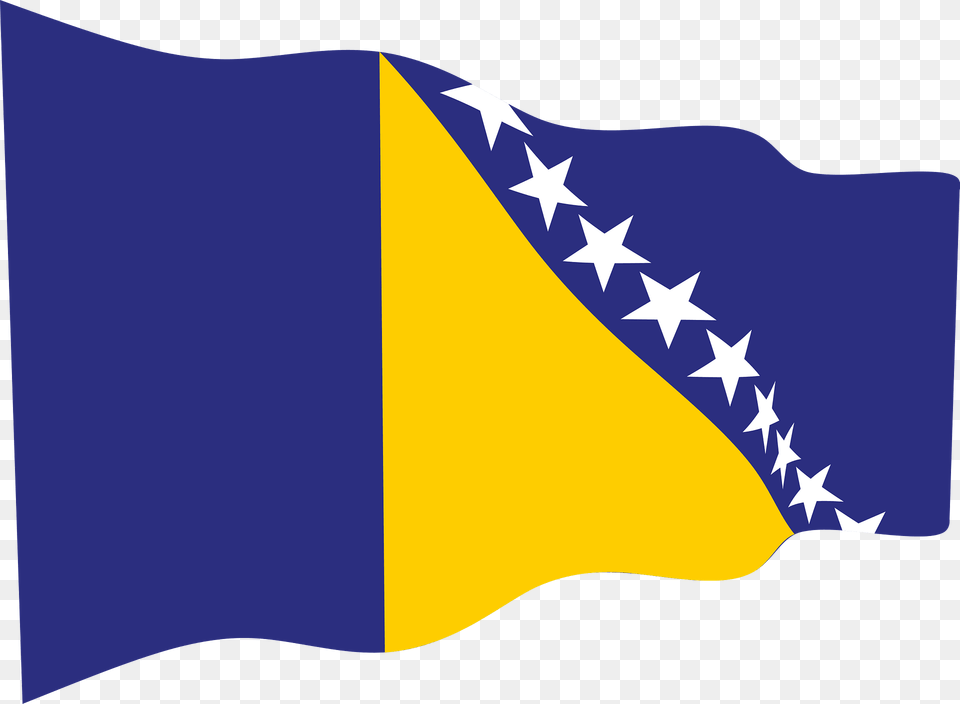 Bosnia And Herzegovina Wavy Flag Clipart Png Image