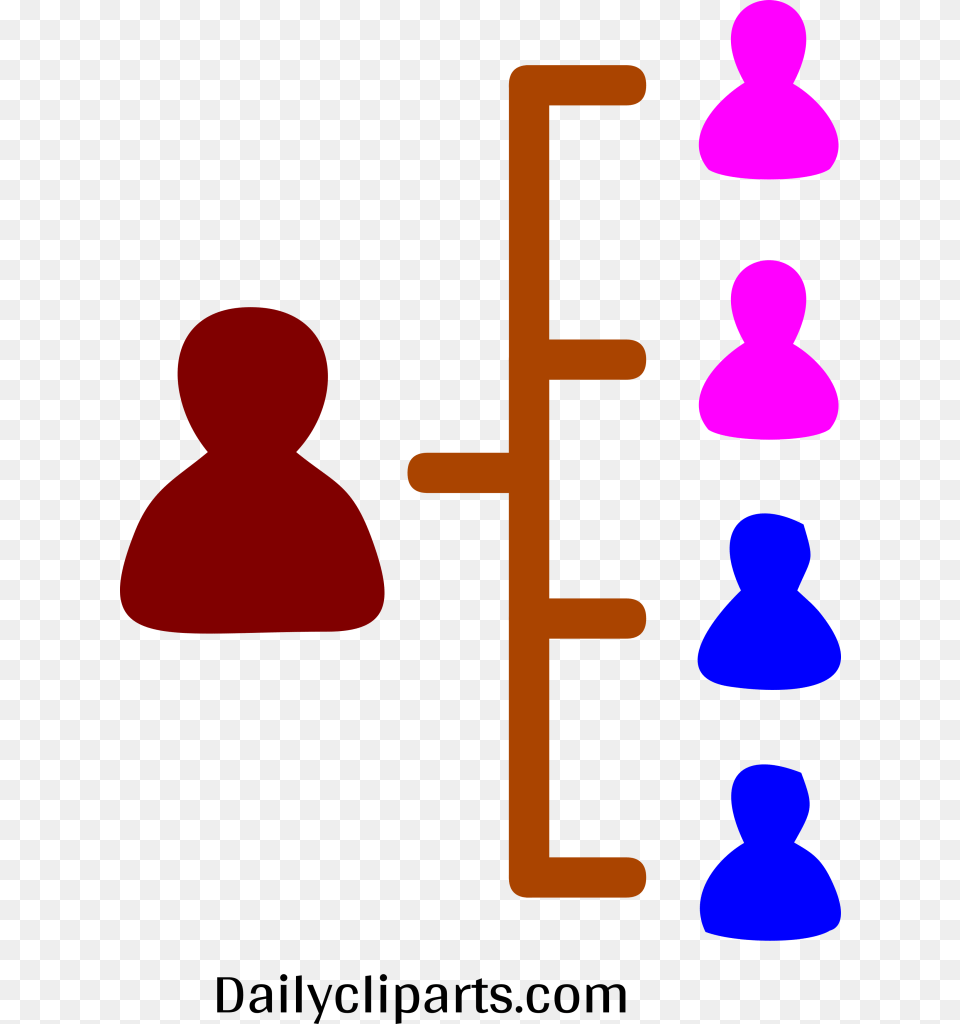 Boss 2 Male 2 Female Managers Office Hierarchy Icon, Cross, Symbol Png Image