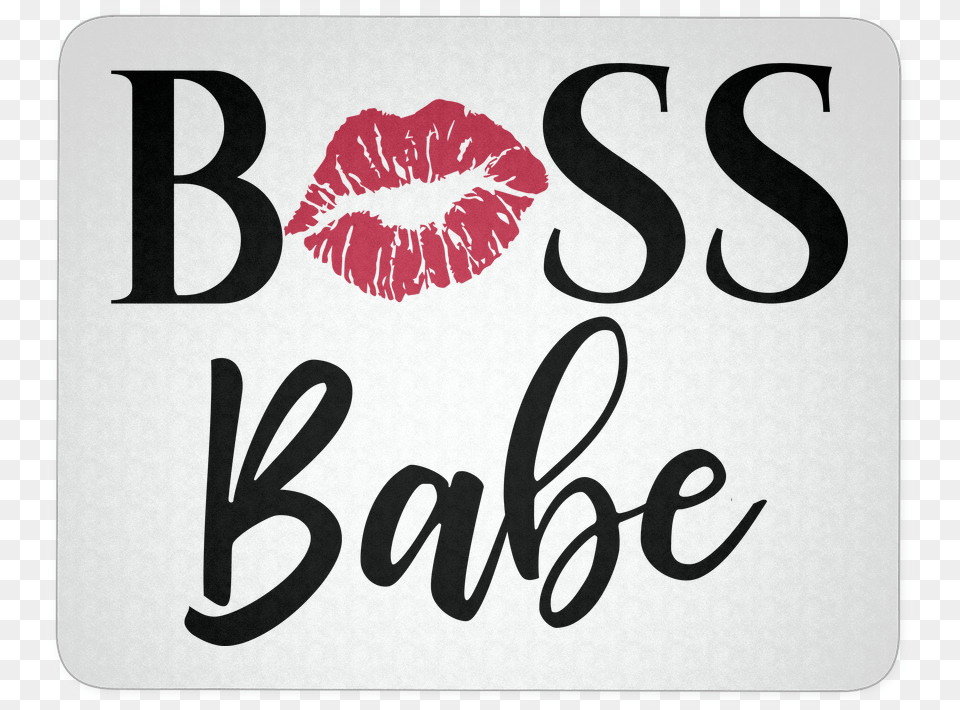 Boss Babe Lipstick Kiss Print Label, Text, Symbol Png Image