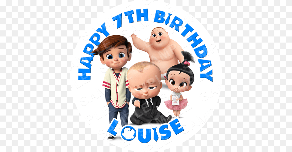 Boss Baby Edible Cake Topper The Boss Baby, Person, Face, Head, Doll Free Png
