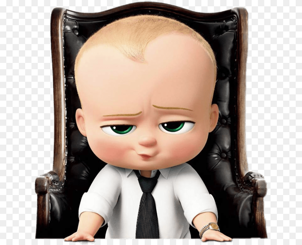 Boss Baby In Desk Chair Baby Boss Hd, Person, Toy, Doll, Face Free Png Download