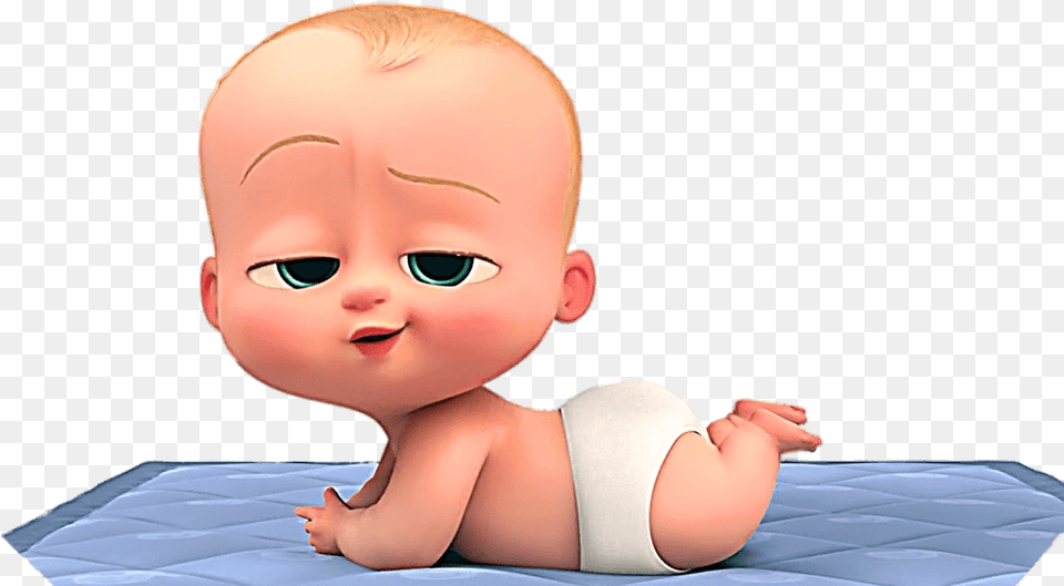 Boss Baby In Diaper, Person, Face, Head, Cartoon Free Png Download
