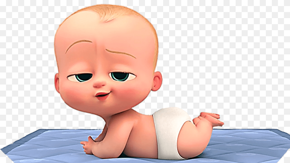 Boss Baby In Diaper, Person, Face, Head, Cartoon Png Image